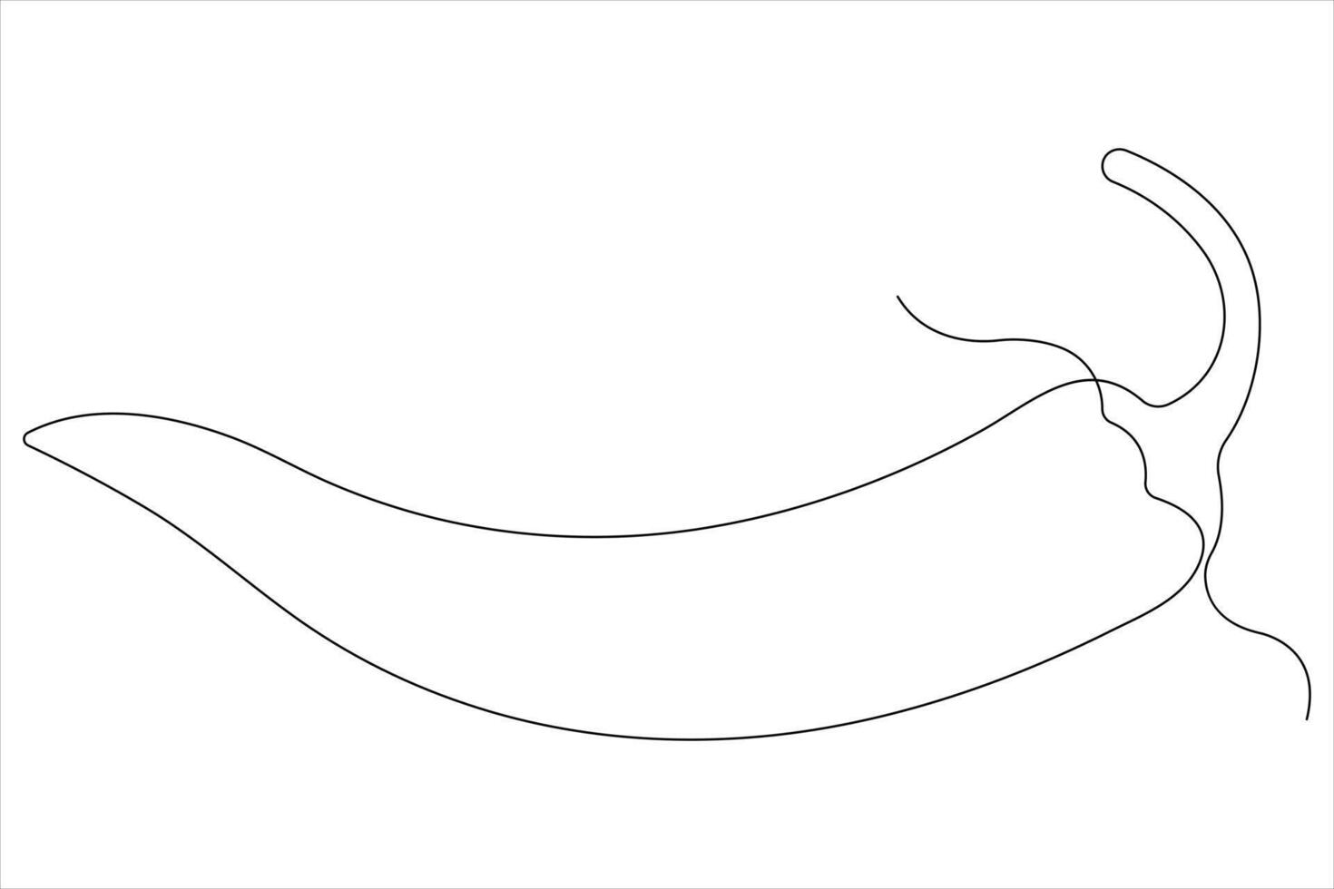 Hot spice chili pepper in continuous one line art drawing of style illustration vector