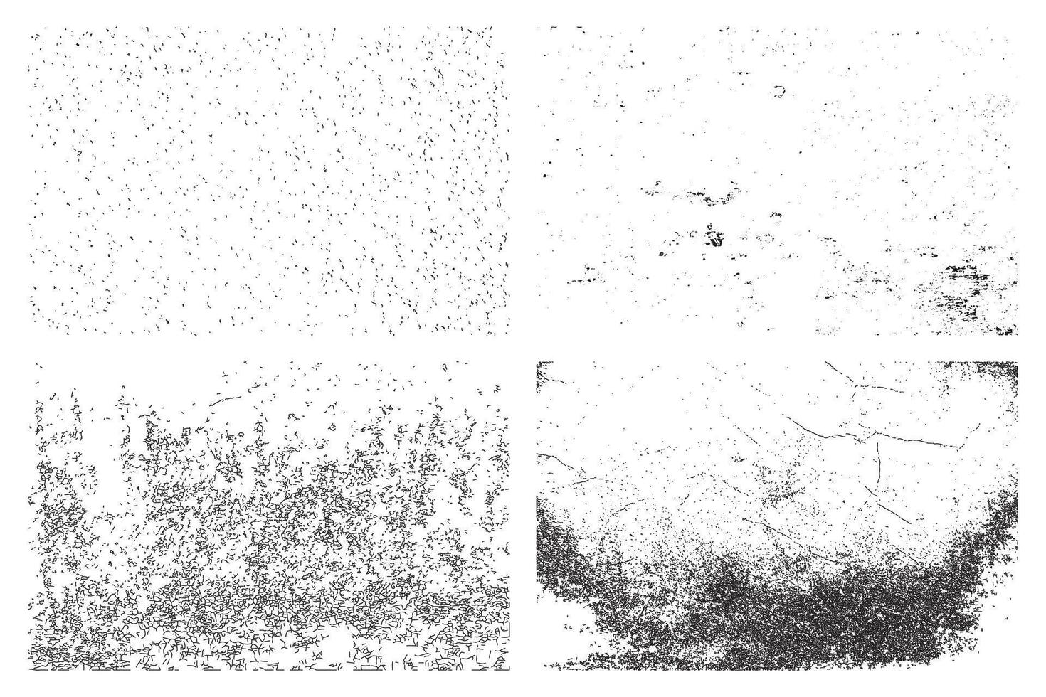 Set of Grunge Textures vector