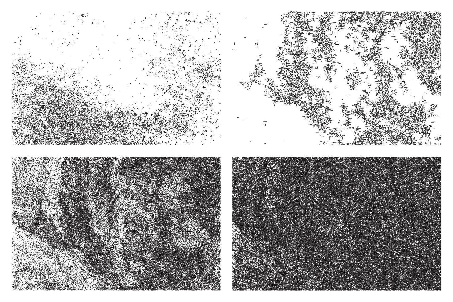 Set of Grunge Textures vector