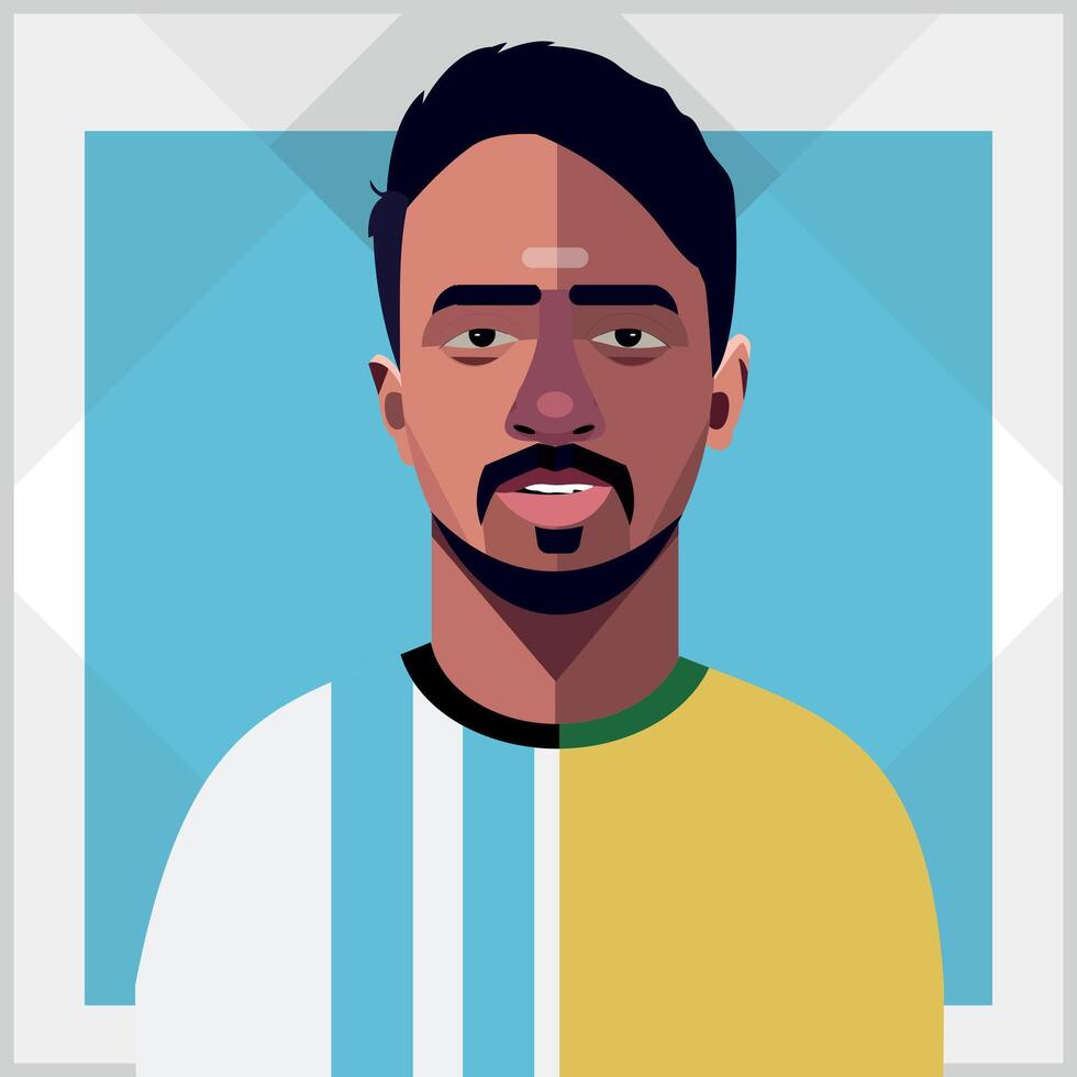 ilustración de un fútbol jugador ventilador vistiendo jersey vector