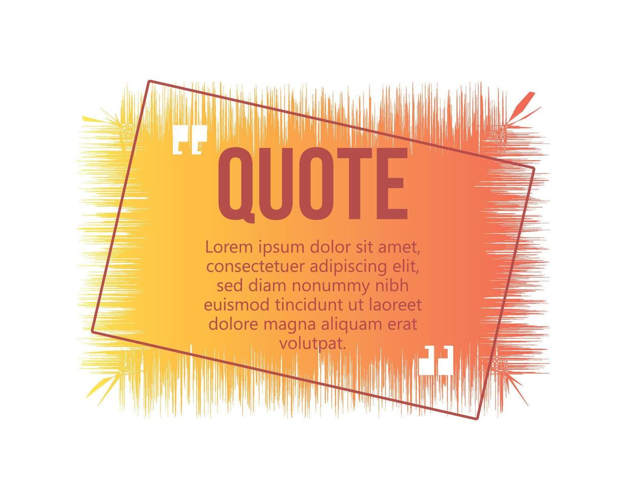 Quote speech bubble template set Quotes form and text box isolated on yellow background vector