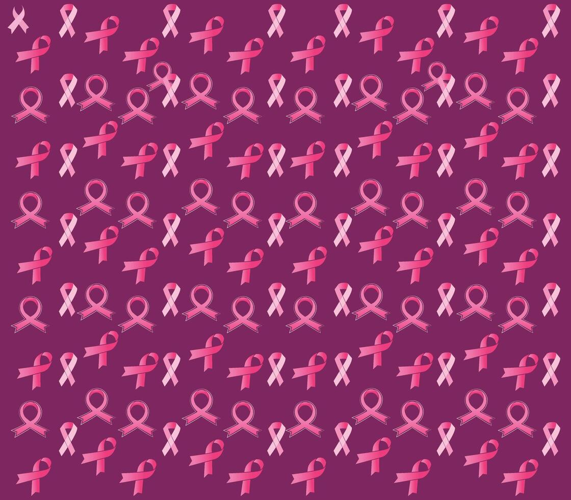 Set of pink ribbon, breast cancer awareness symbol vector