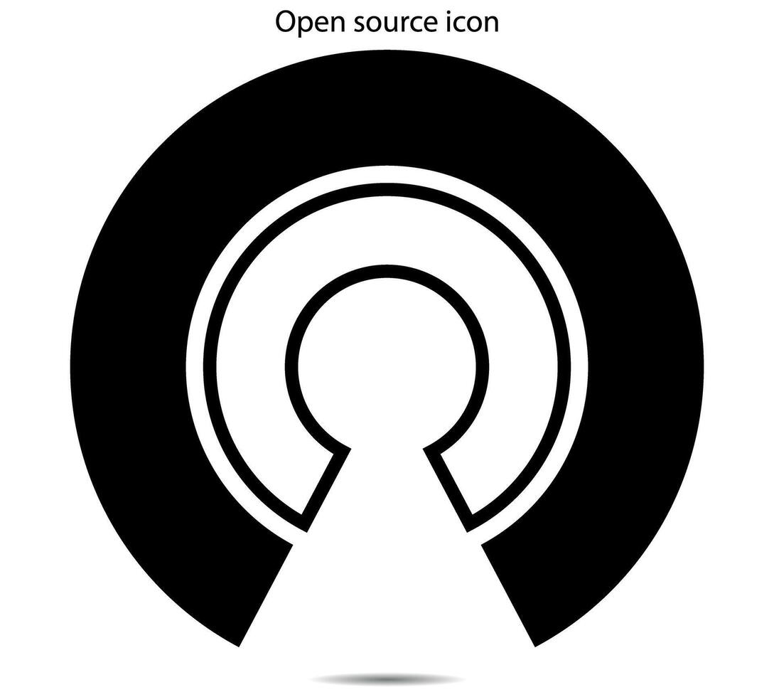 Open source icon, illustrator on background vector