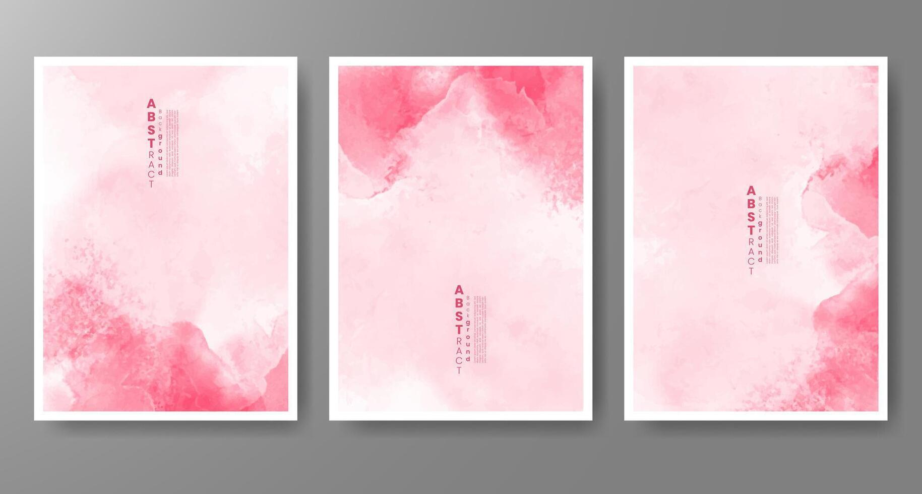 Set of creative hand painted abstract watercolor background. Design for your cover, date, postcard, banner, logo. vector