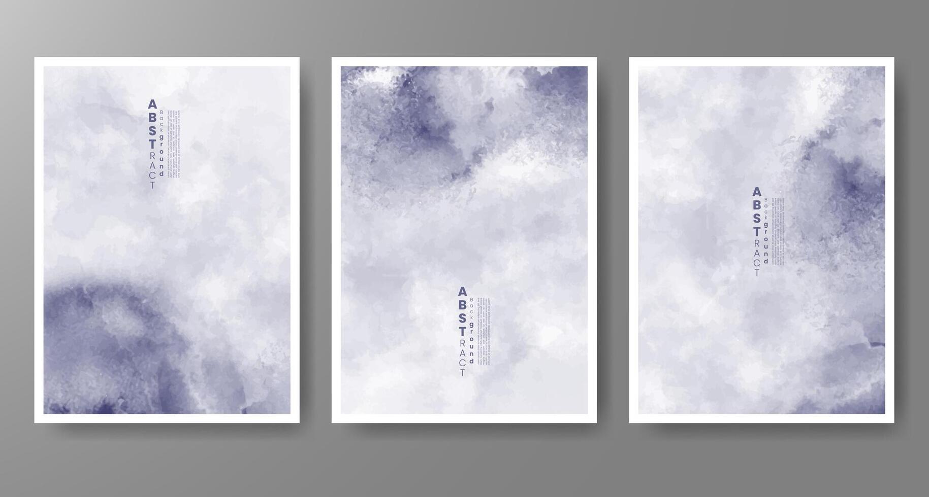 Set of creative hand painted abstract watercolor background. Design for your cover, date, postcard, banner, logo. vector