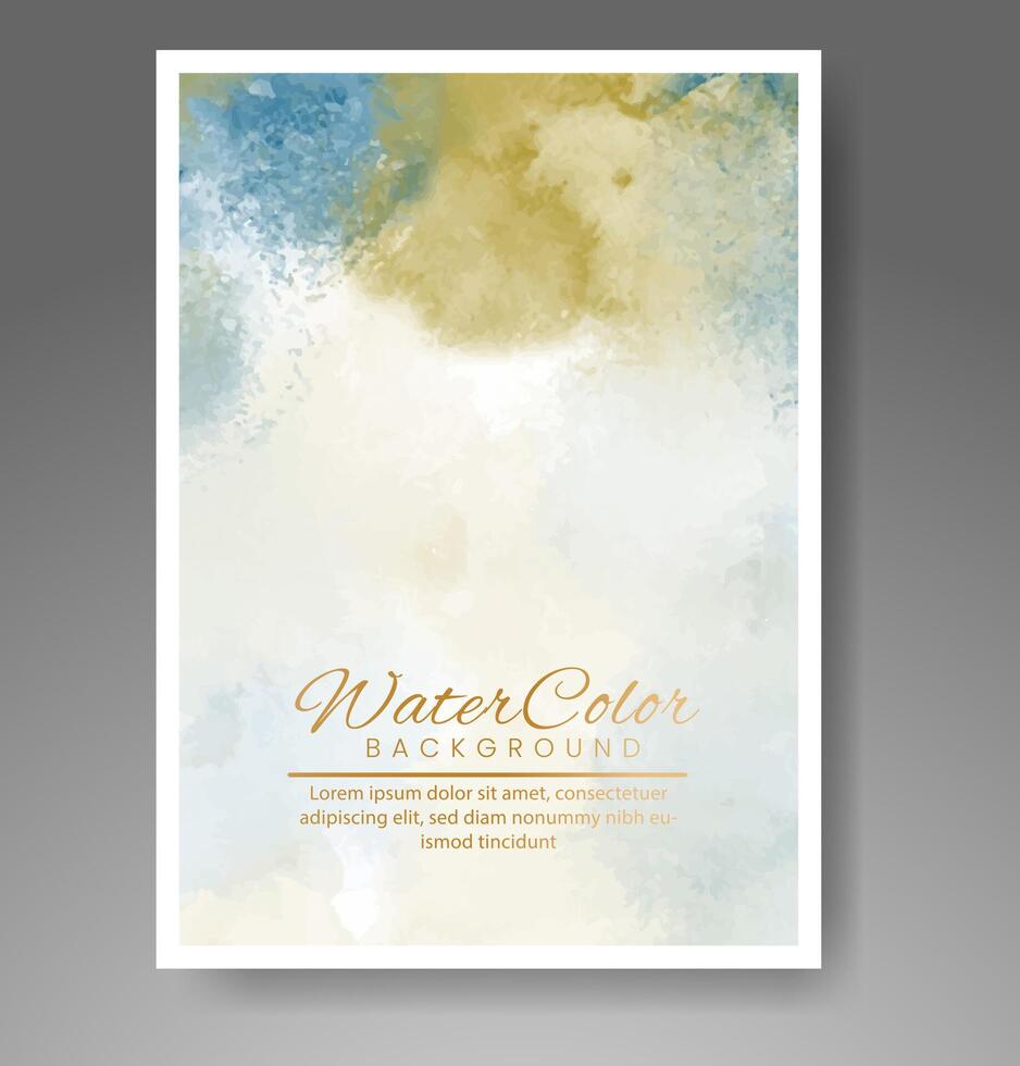 Cards with watercolor background. Design for your cover, date, postcard, banner, logo. vector