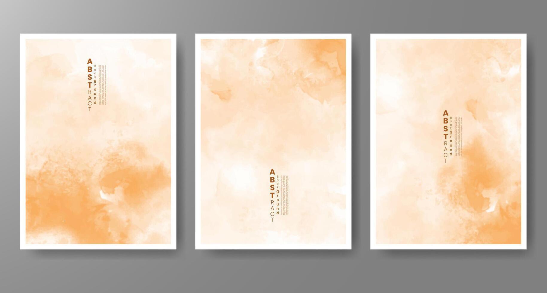 Set of creative hand painted abstract watercolor background. Design for your cover, date, postcard, banner, logo. vector