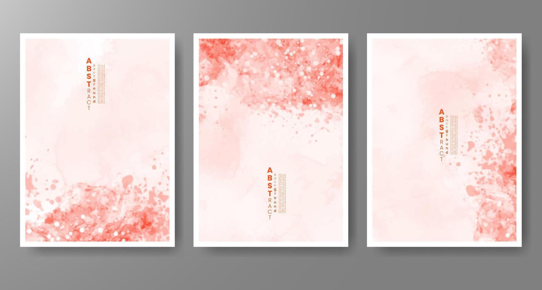 Set of creative hand painted abstract watercolor background. Design for your cover, date, postcard, banner, logo. vector