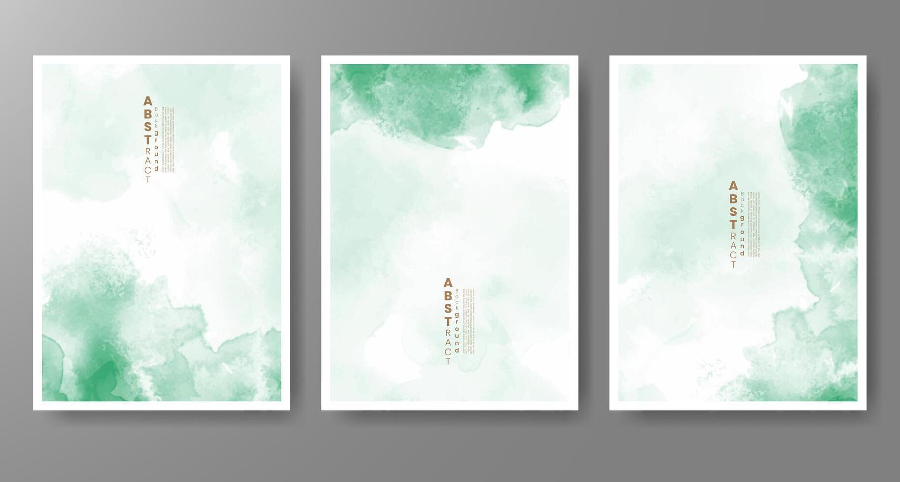 Set of creative hand painted abstract watercolor background. Design for your cover, date, postcard, banner, logo. vector