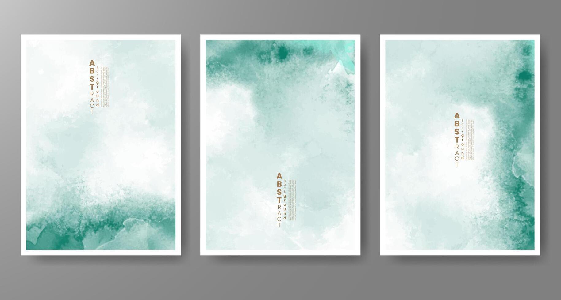 Set of creative hand painted abstract watercolor background. Design for your cover, date, postcard, banner, logo. vector