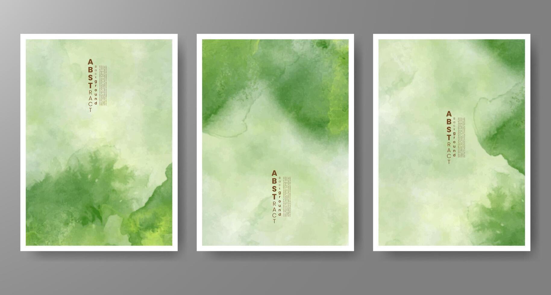 Set of creative hand painted abstract watercolor background. Design for your cover, date, postcard, banner, logo. vector