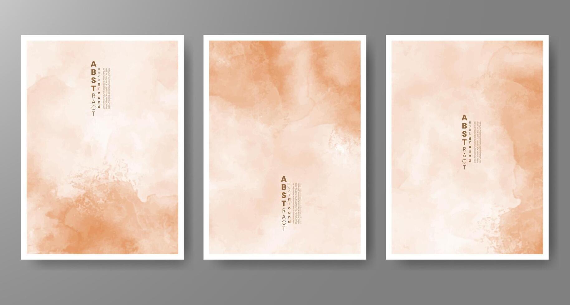 Set of creative hand painted abstract watercolor background. Design for your cover, date, postcard, banner, logo. vector