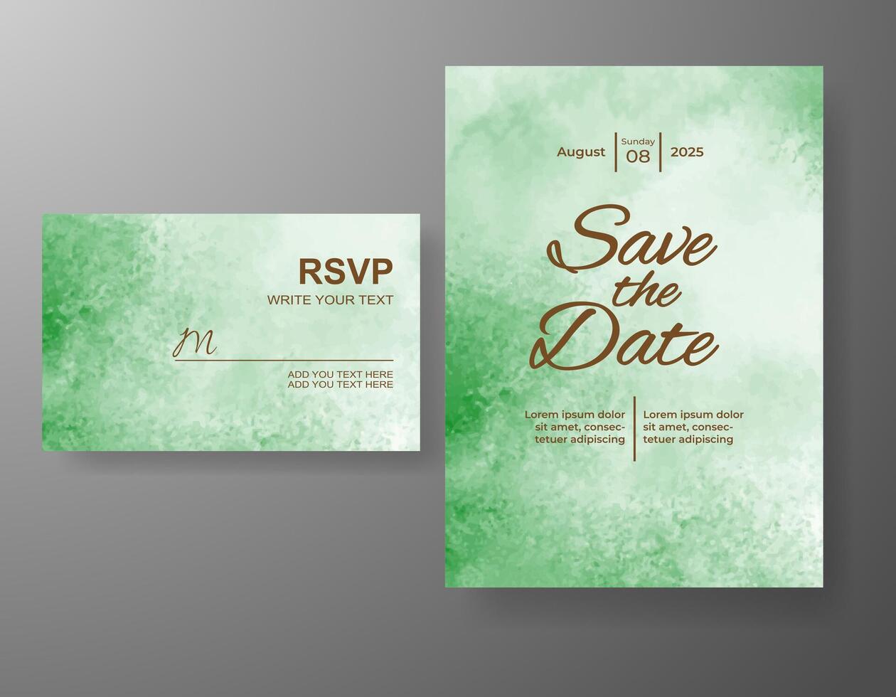 invitación de boda con fondo abstracto de acuarela vector