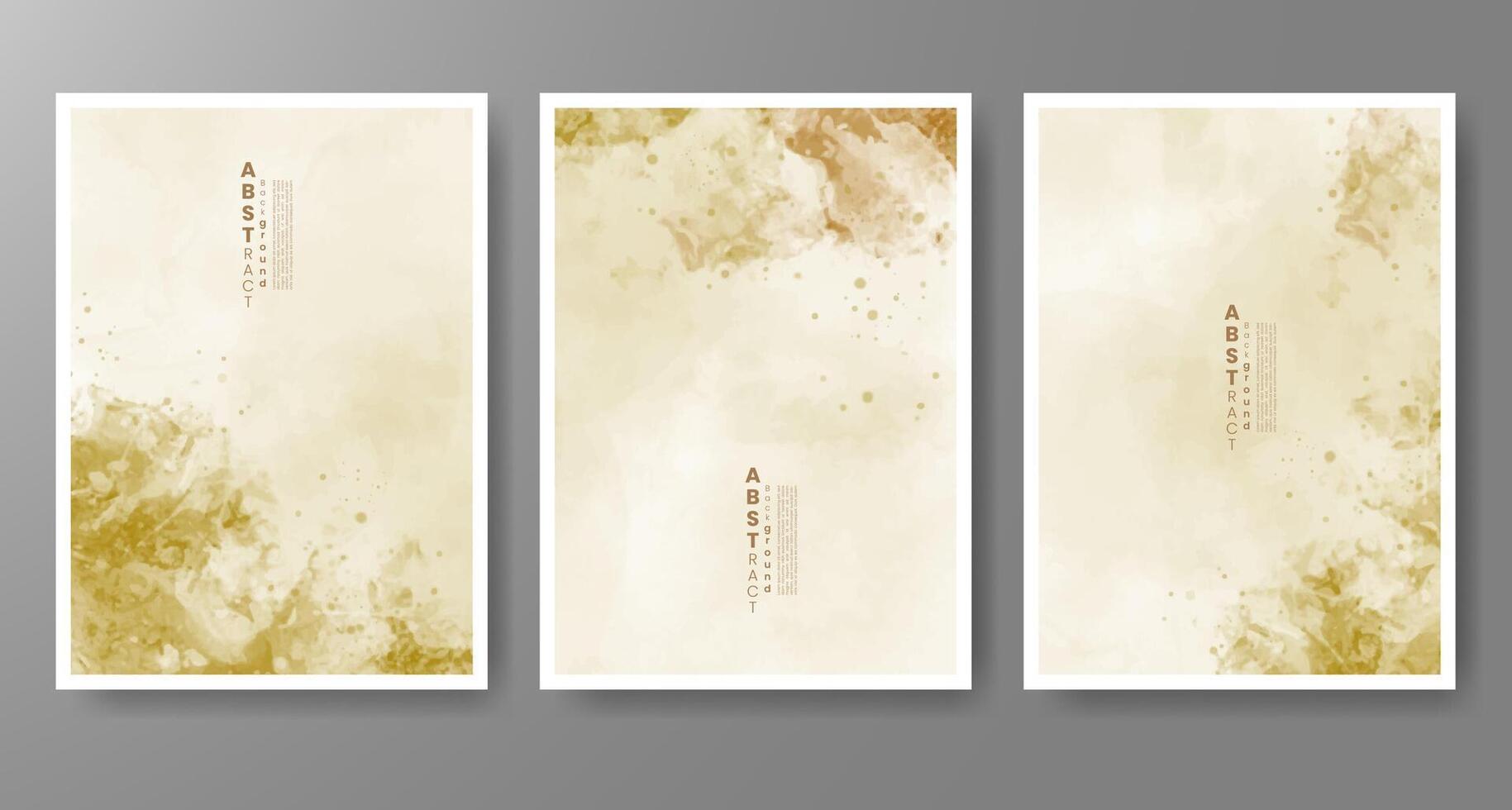 Set of creative hand painted abstract watercolor background. Design for your cover, date, postcard, banner, logo. vector