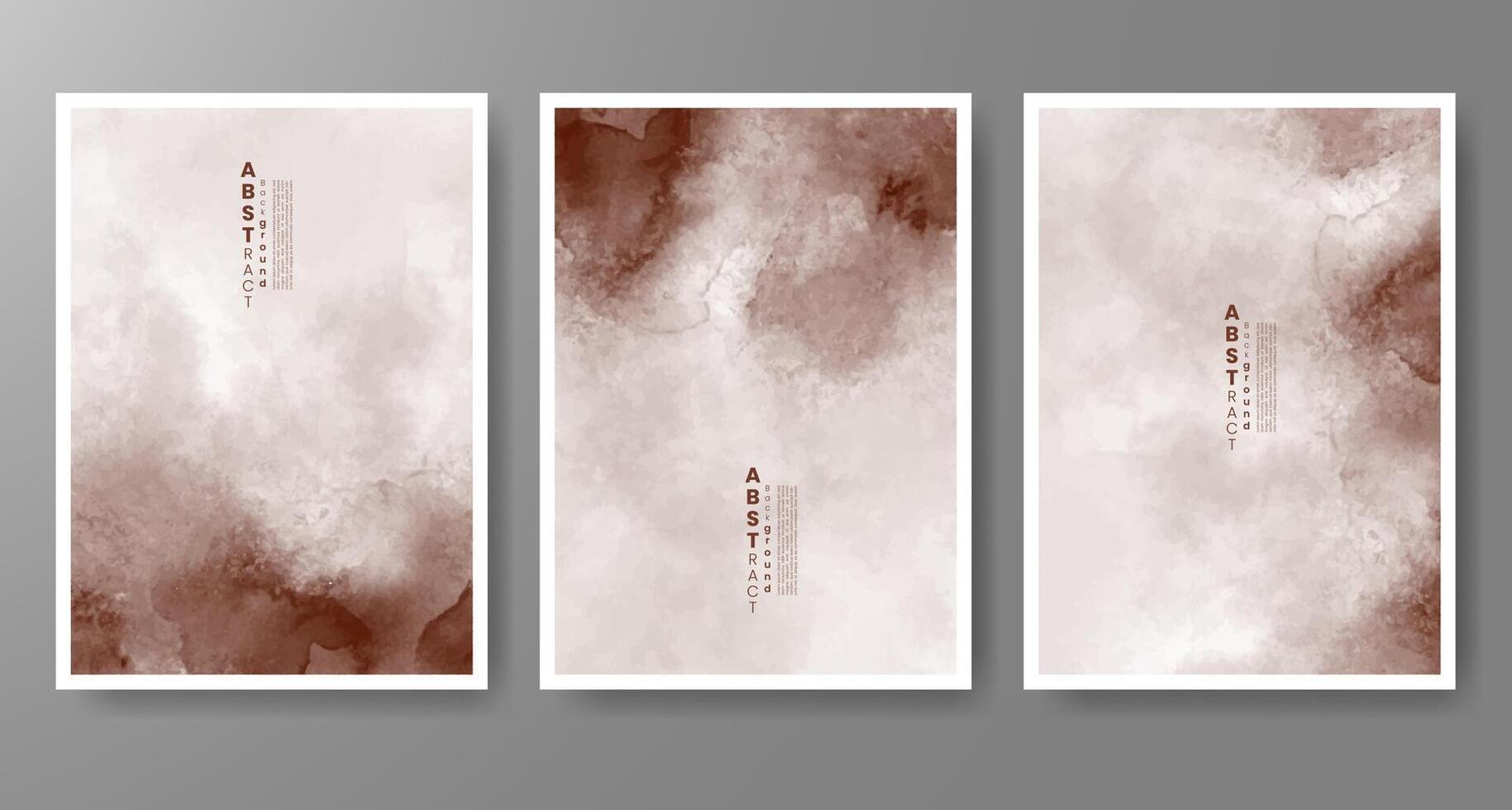 Set of creative hand painted abstract watercolor background. Design for your cover, date, postcard, banner, logo. vector