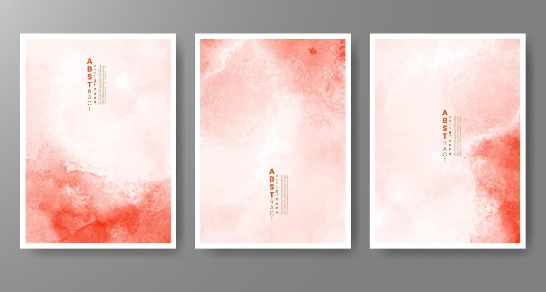 Set of creative hand painted abstract watercolor background. Design for your cover, date, postcard, banner, logo. vector