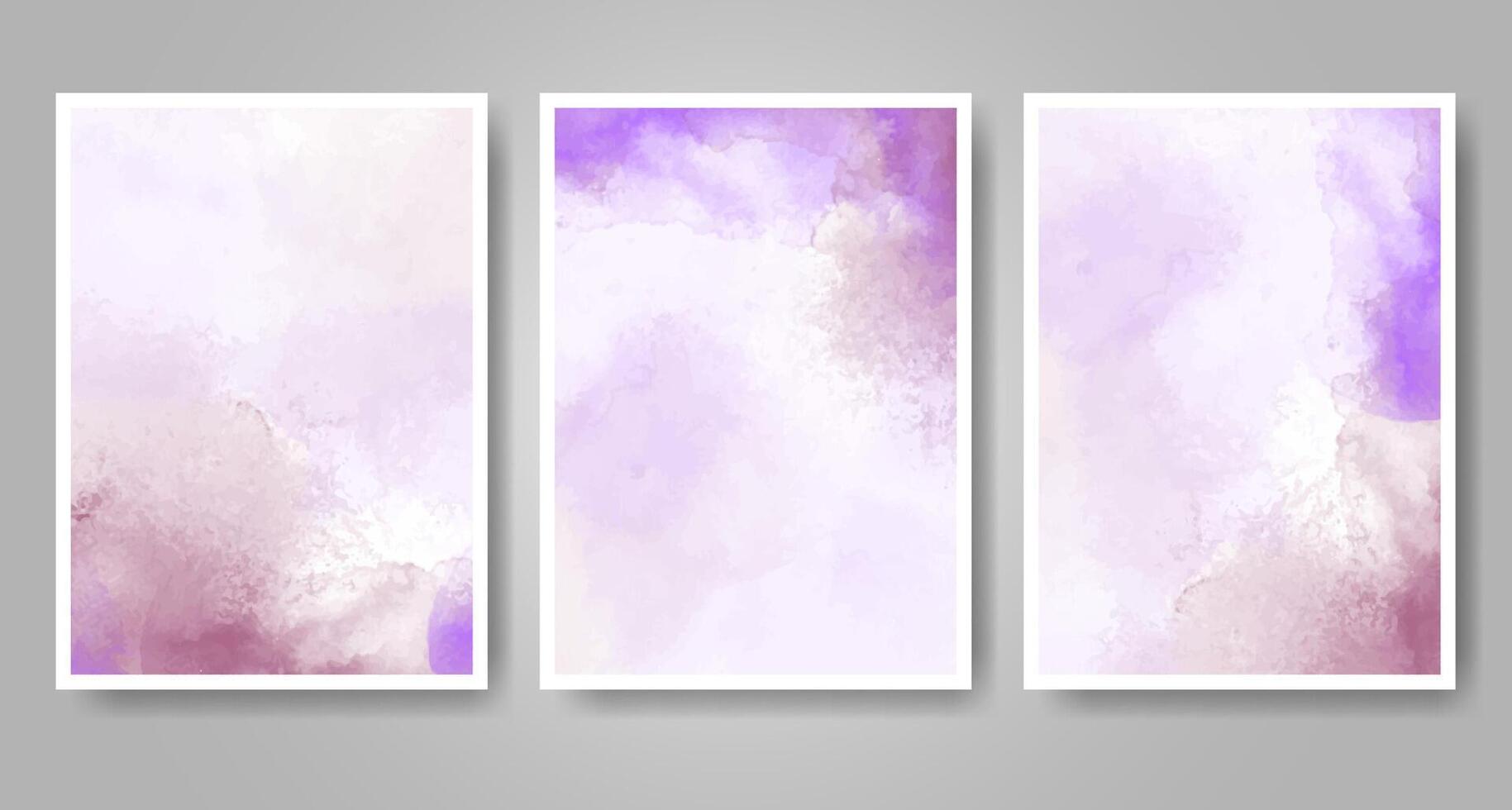 Set of creative hand painted abstract watercolor background. Design for your cover, date, postcard, banner, logo. vector