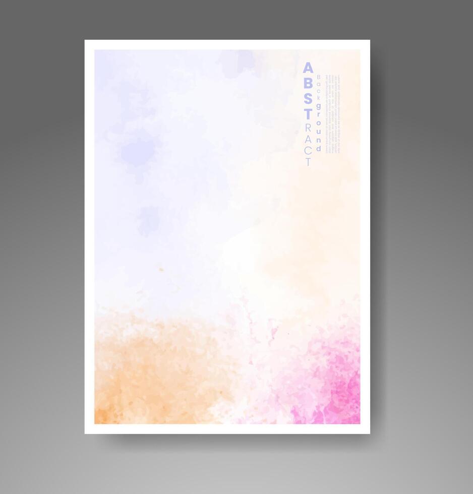 Cover template with watercolor background. Design for your cover, date, postcard, banner, logo. vector