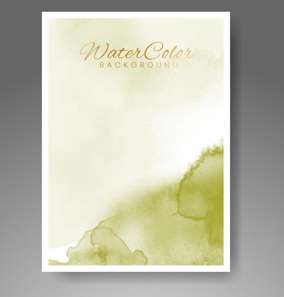 Cover template with watercolor background. Design for your cover, date, postcard, banner, logo. vector