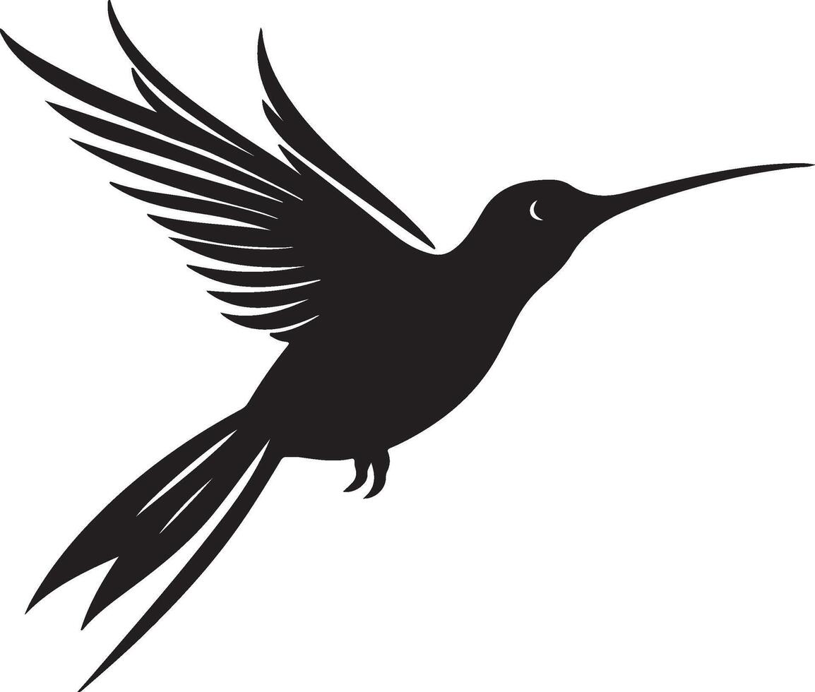 colibrí silueta ilustración blanco antecedentes vector
