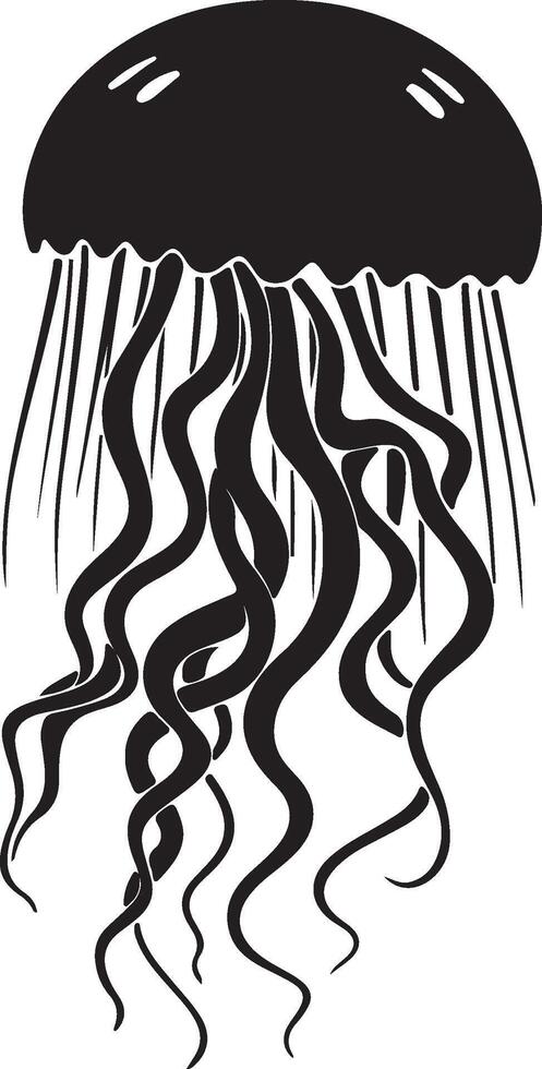 Medusa silueta ilustración blanco antecedentes vector