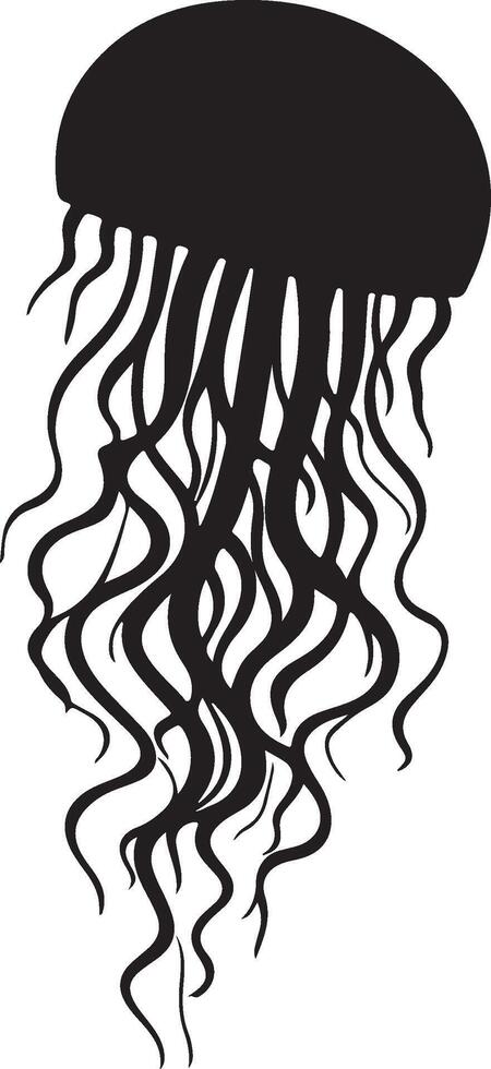 Medusa silueta ilustración blanco antecedentes vector