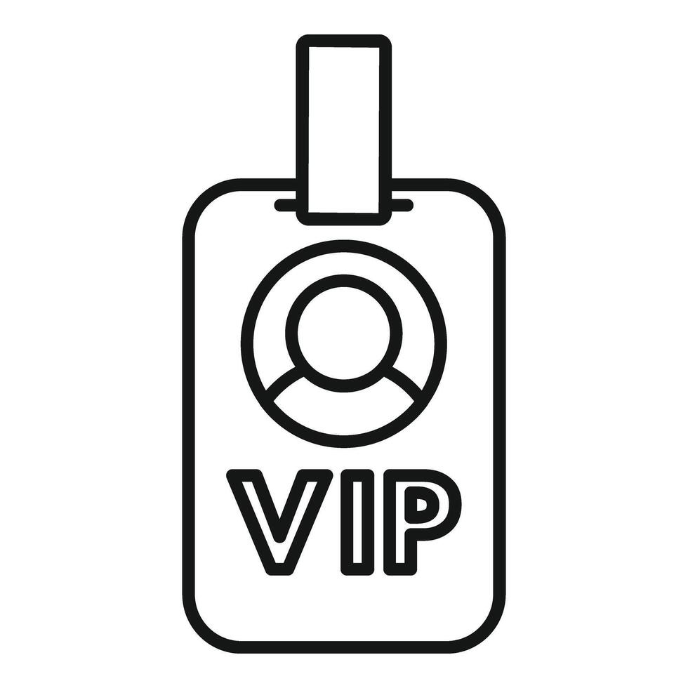 Vip member badge icon outline . Reward customer event vector