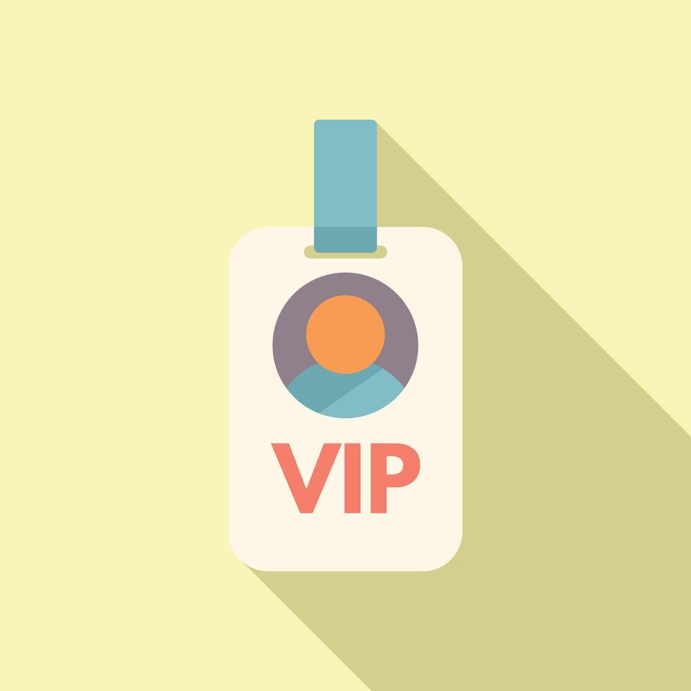 Vip member badge icon flat . Reward customer event vector
