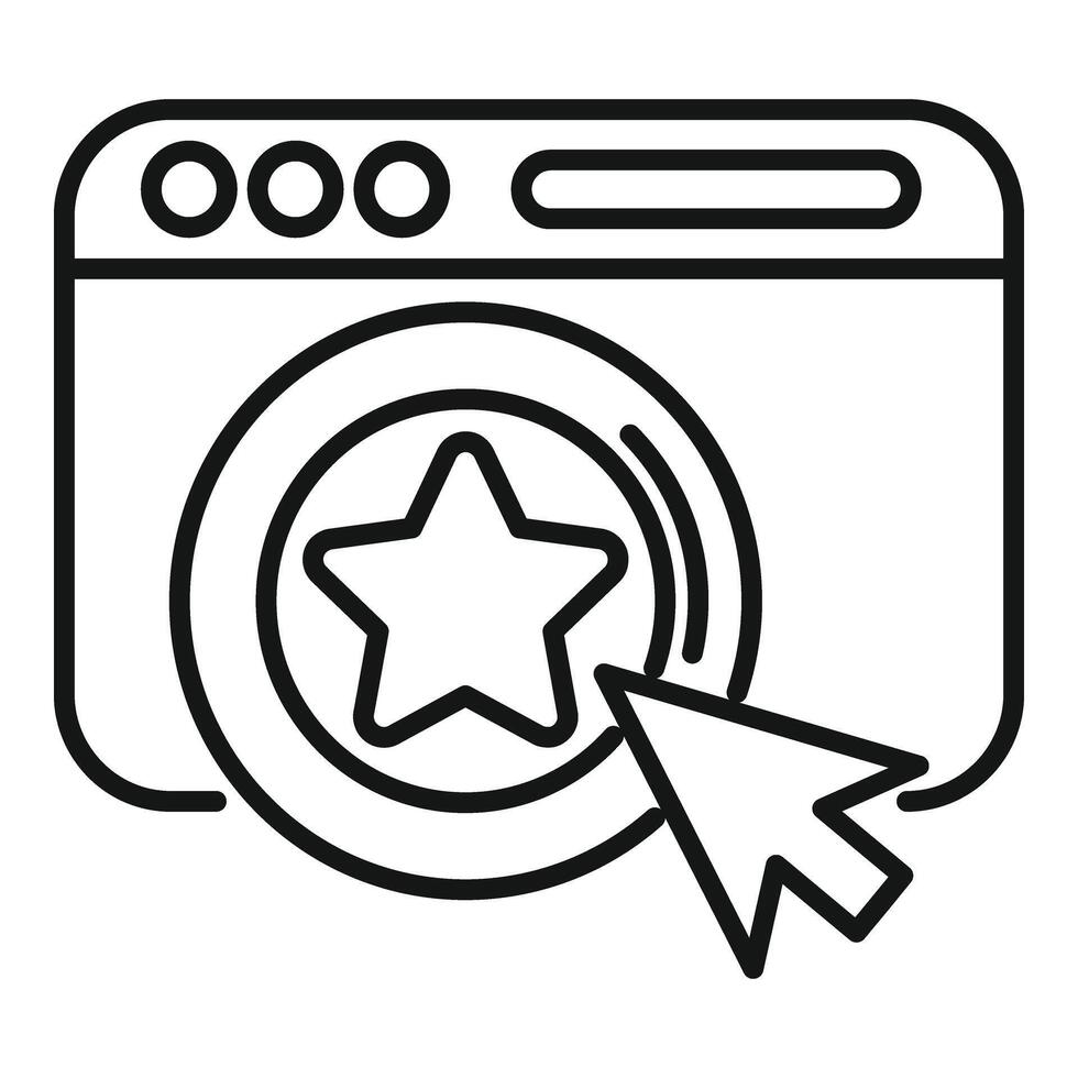 Click on loyalty web site prize icon outline . Service gift vector