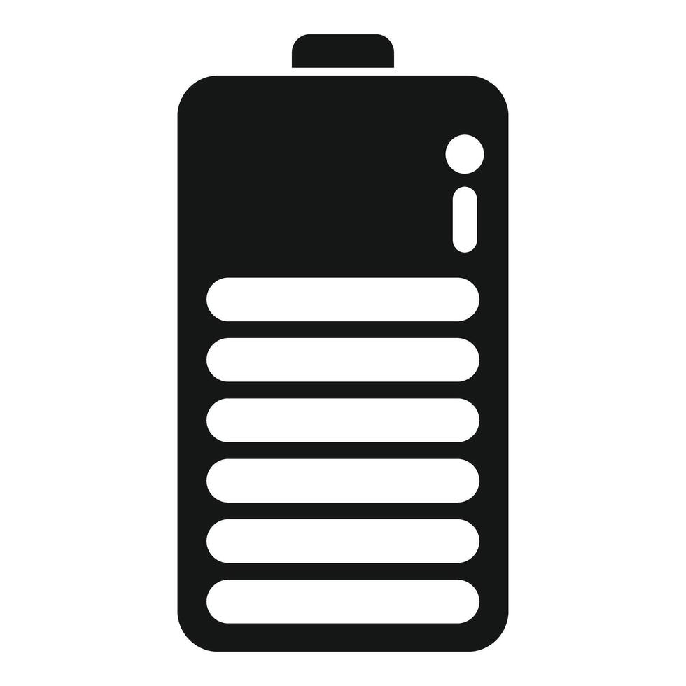 Refill battery icon simple . Power energy up vector