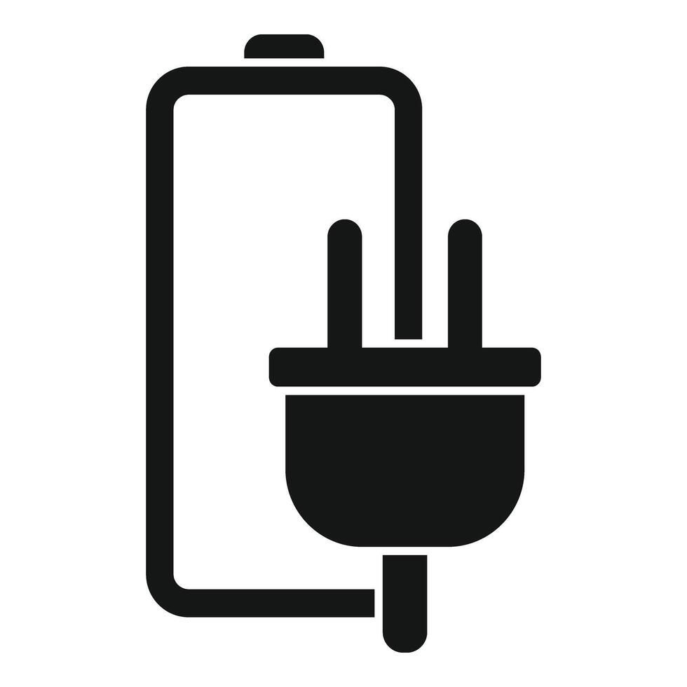 Save plug full energy icon simple . Acid electric low vector