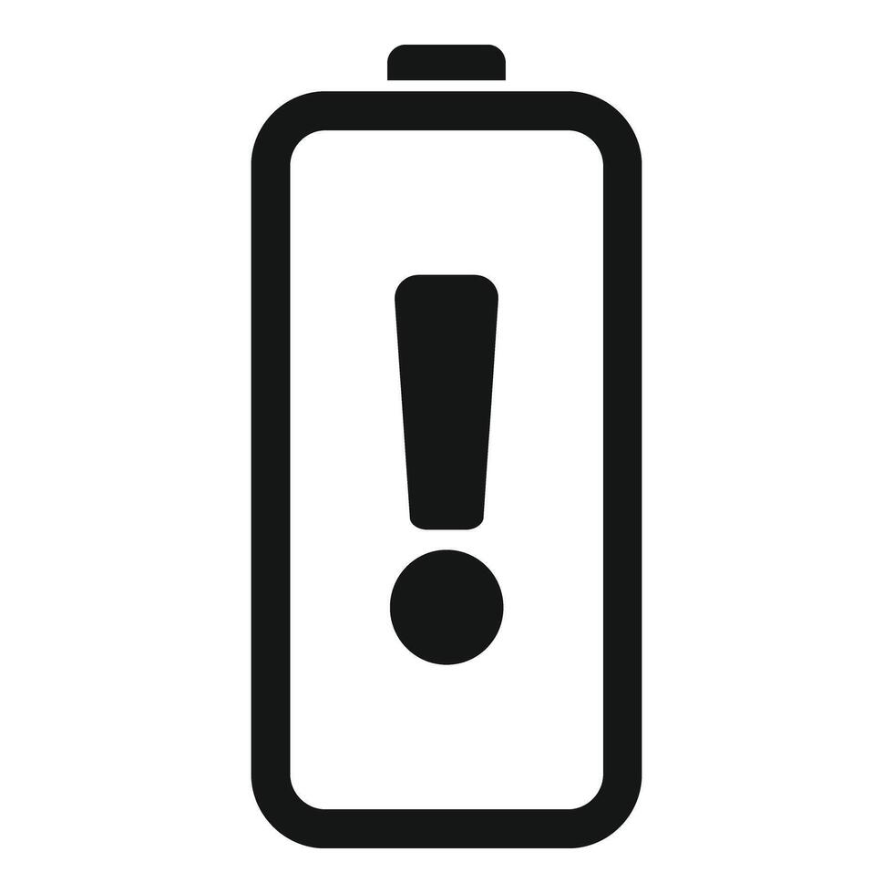Empty alkaline battery icon simple . Charging process vector