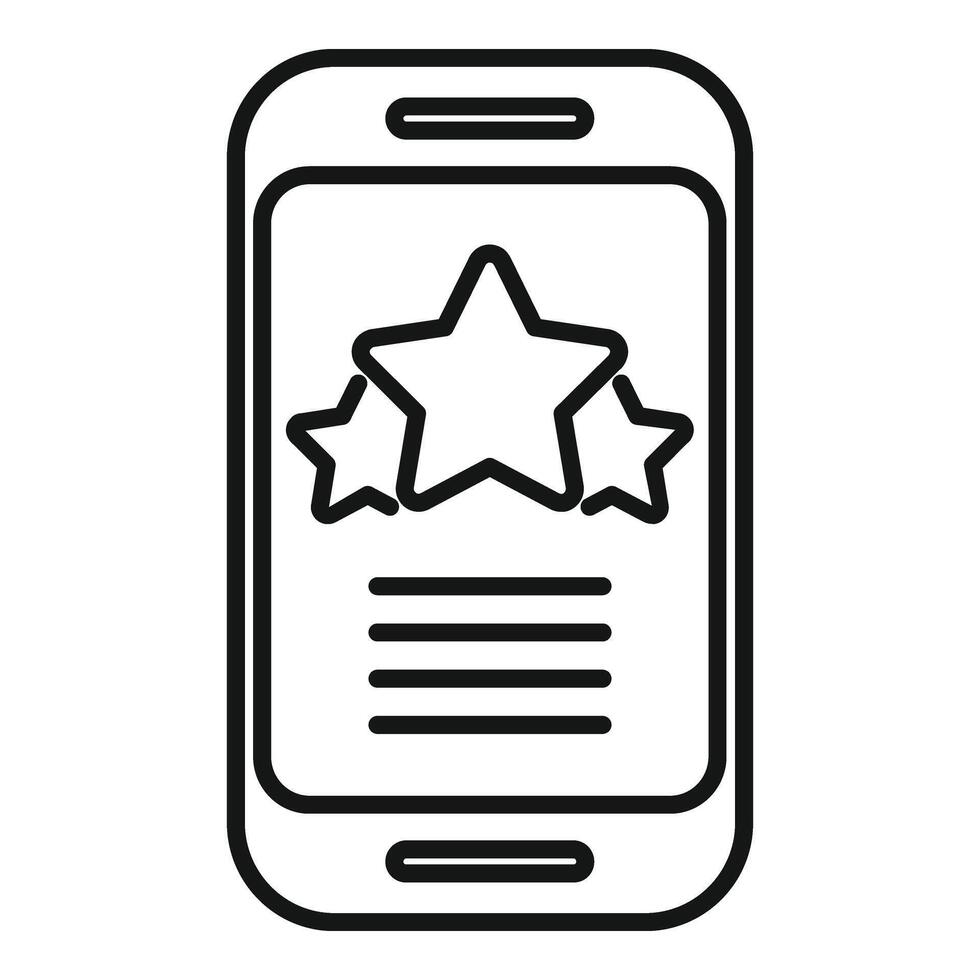 Credit loyalty mobile program icon outline . Online code vector