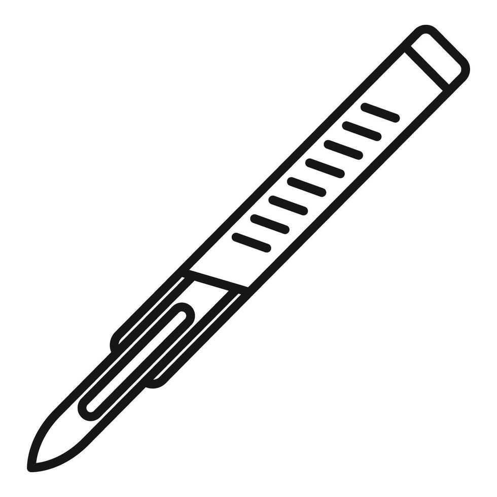 Surgery scalpel icon outline . Medical operation tool vector