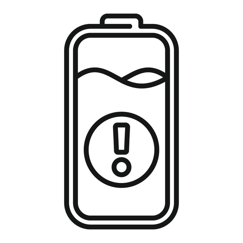 Load battery indicator icon outline . Shape interface vector