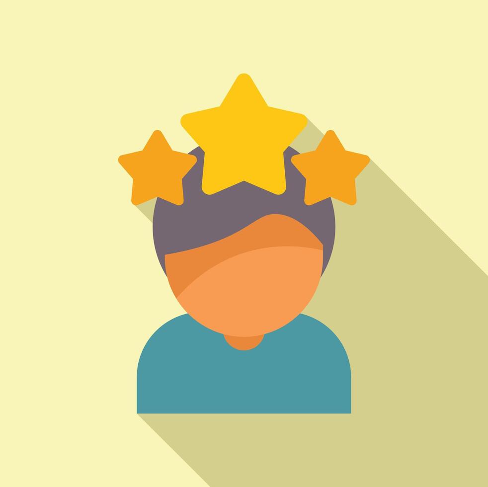 Person with high social responsibility icon flat . Social support vector