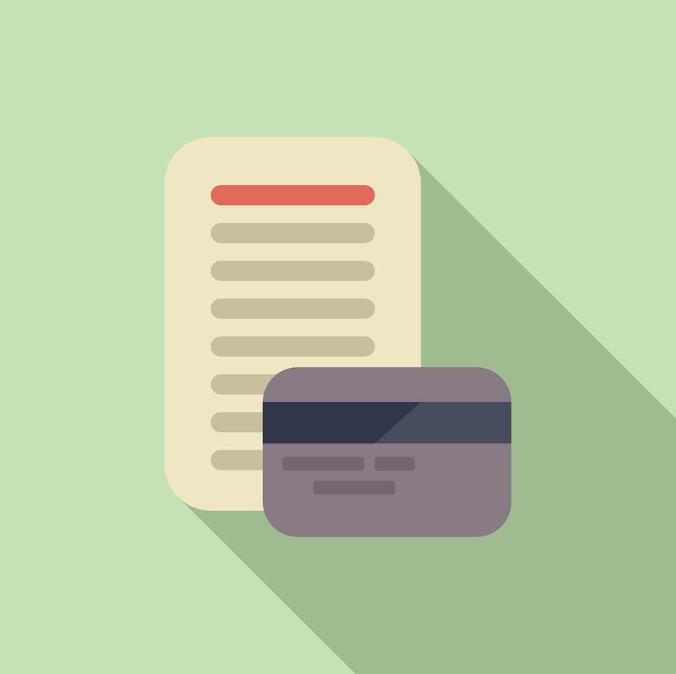 Credit card collateral icon flat . Banking service vector