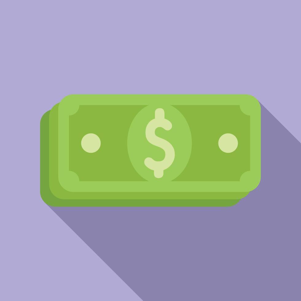 Money cash credit icon flat . Collateral support vector