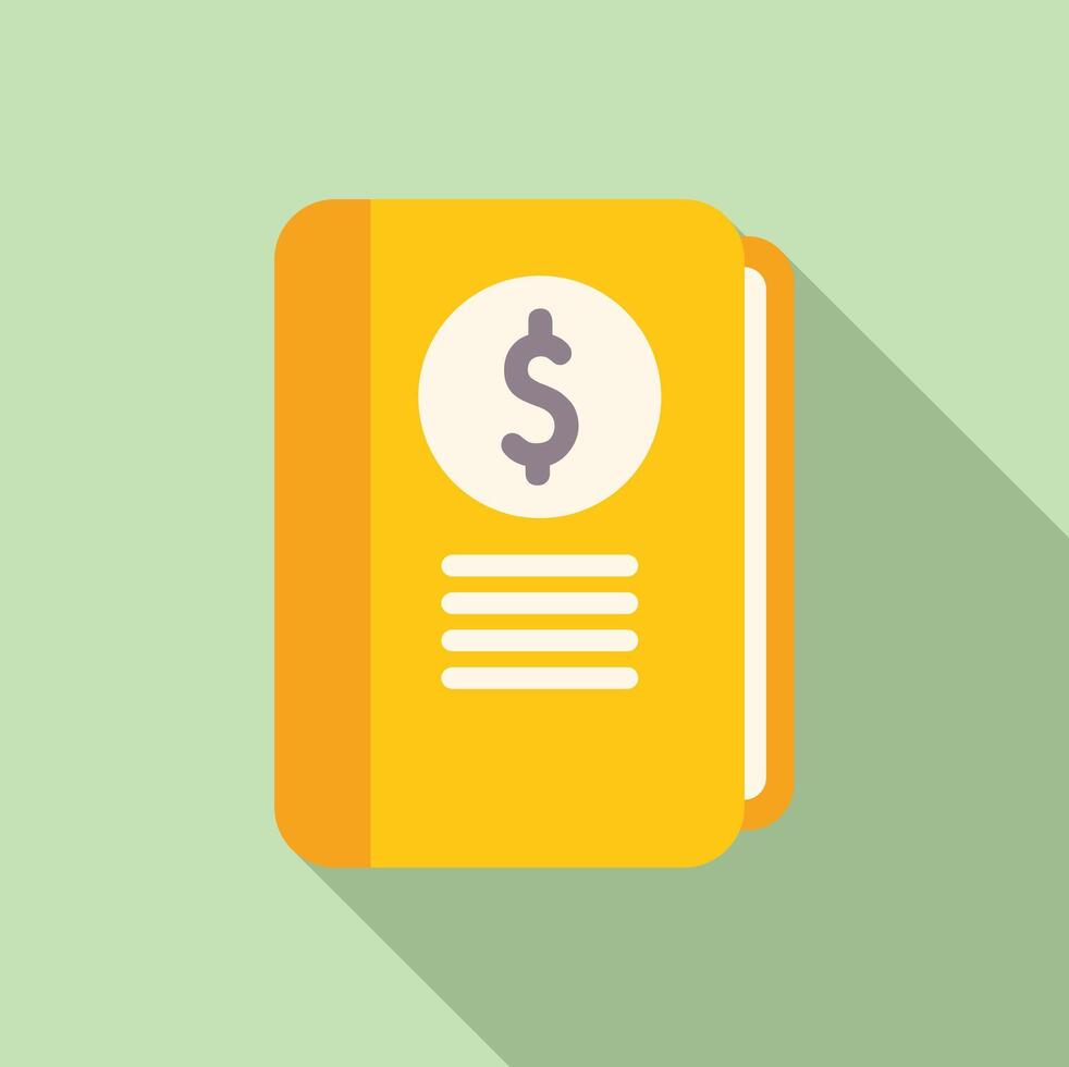 Collateral folder icon flat . Tax money form vector