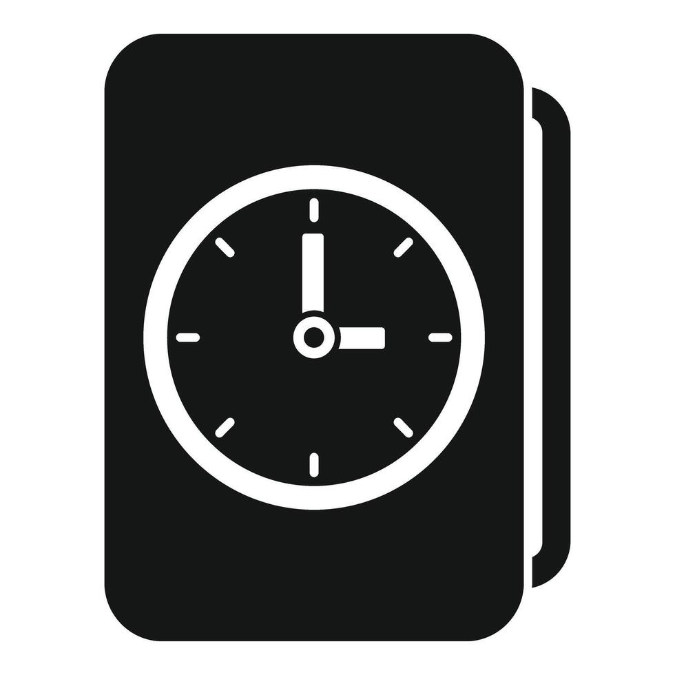 Duration of deadline folder work icon simple . Research shape vector