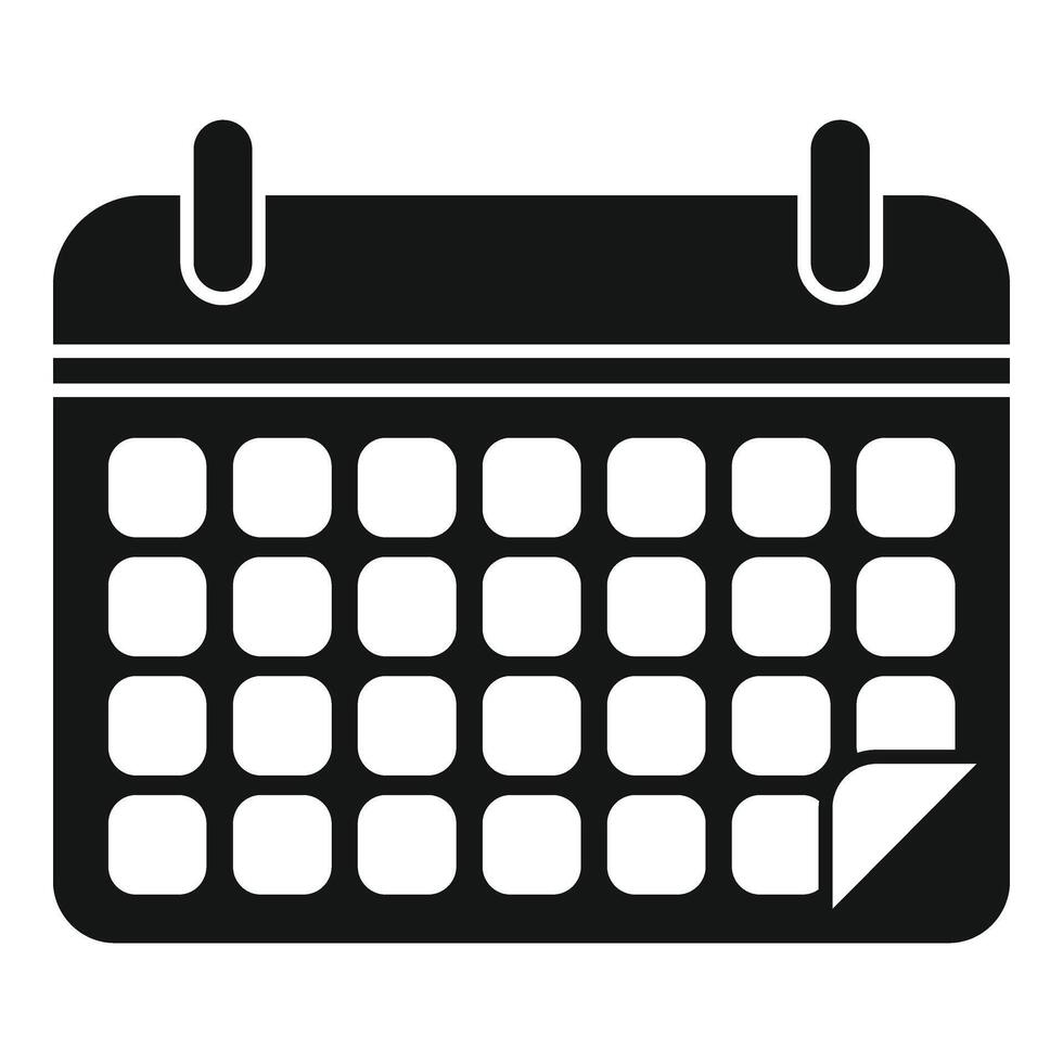 Agenda calendar event icon simple . Education shape vector