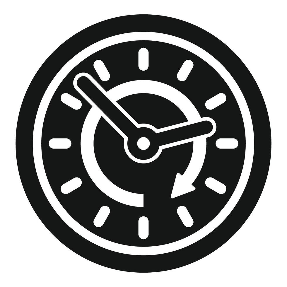 Wall clock hour duration icon simple . Event schedule vector