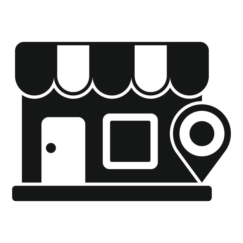 Store locator position icon simple . Market place vector