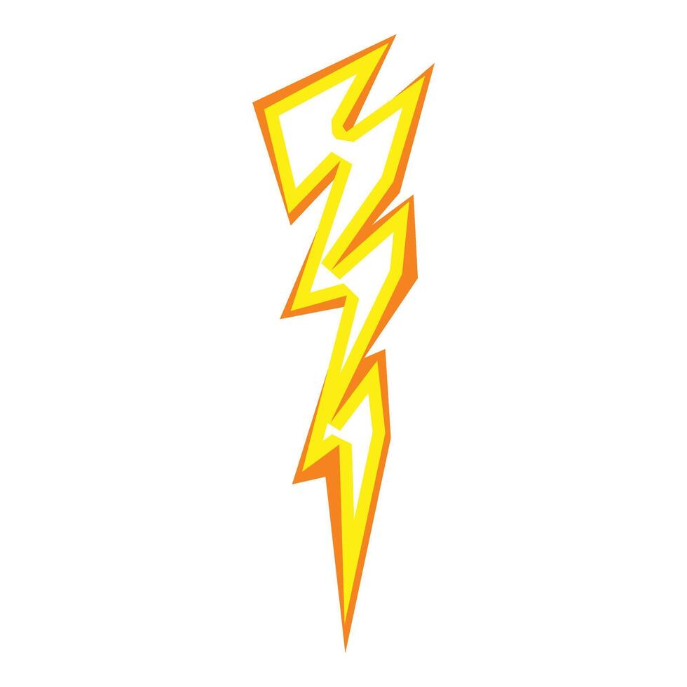 Dramatic thunder bolt icon cartoon . Power strike vector