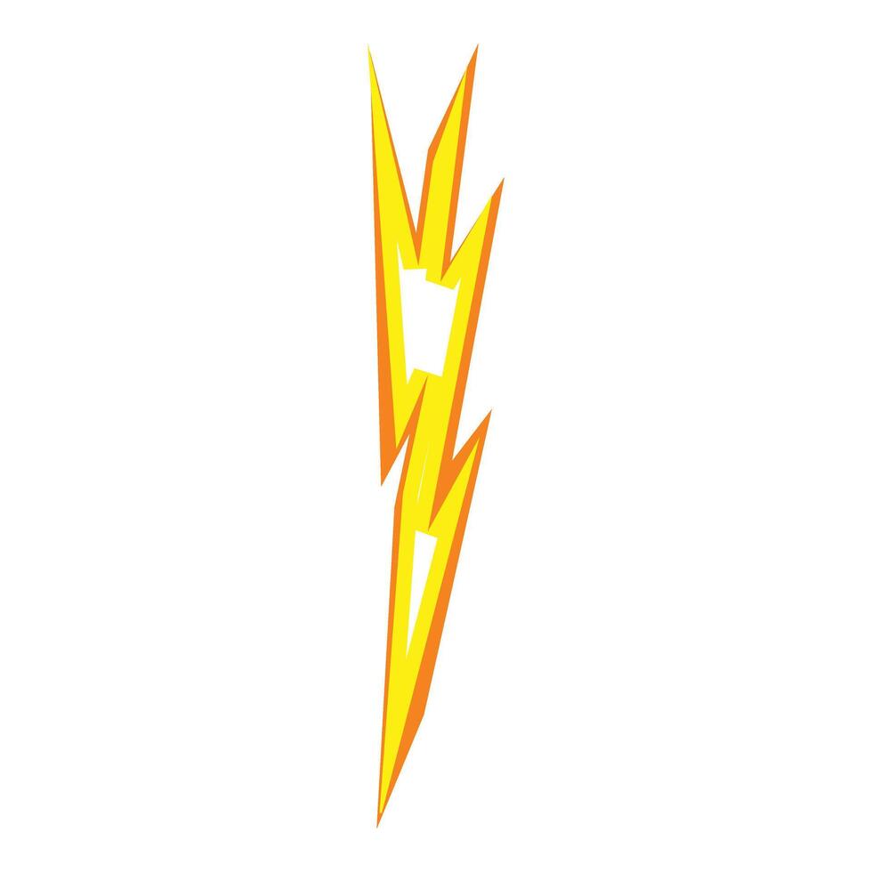 Sign thunder bolt icon cartoon . Speed flash vector