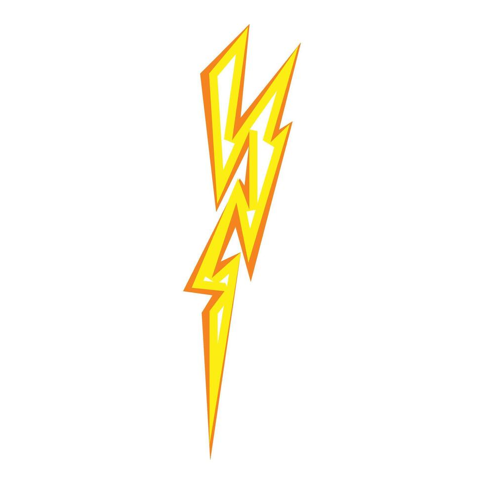 Shape flash storm icon cartoon . Power speed strike vector