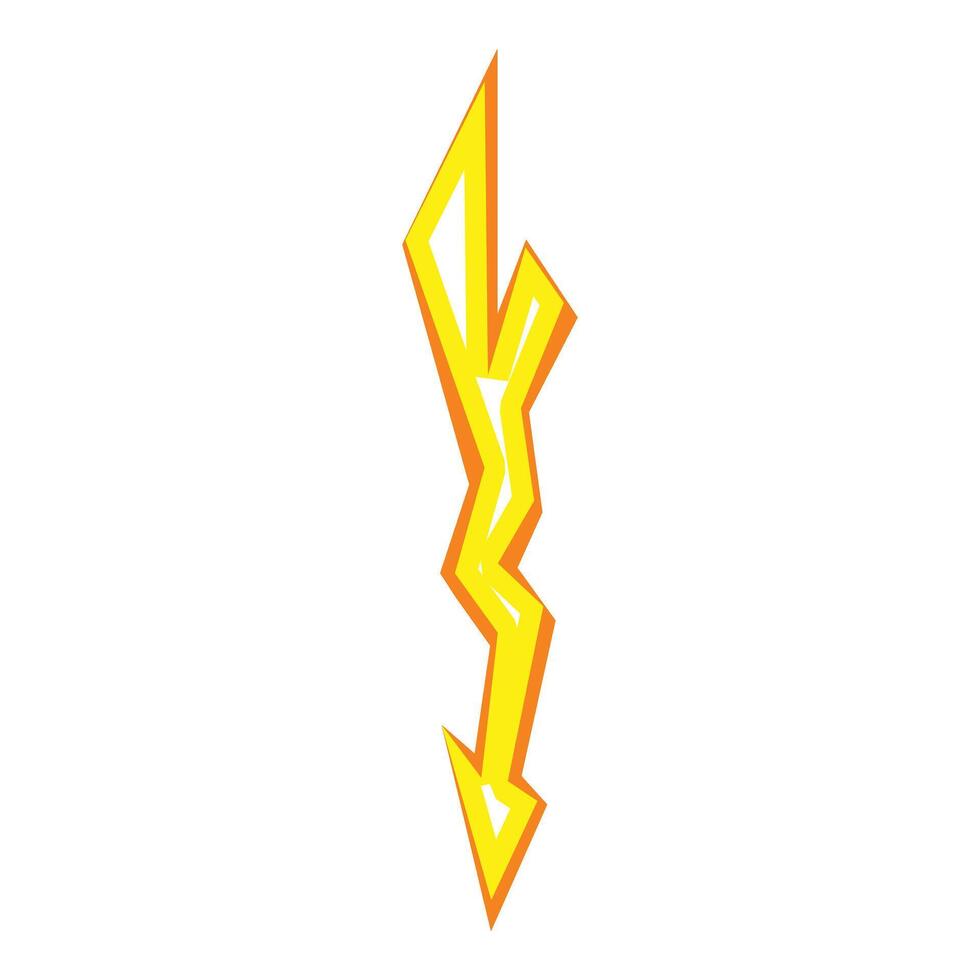 Lightning bolt icon cartoon . Power shock vector