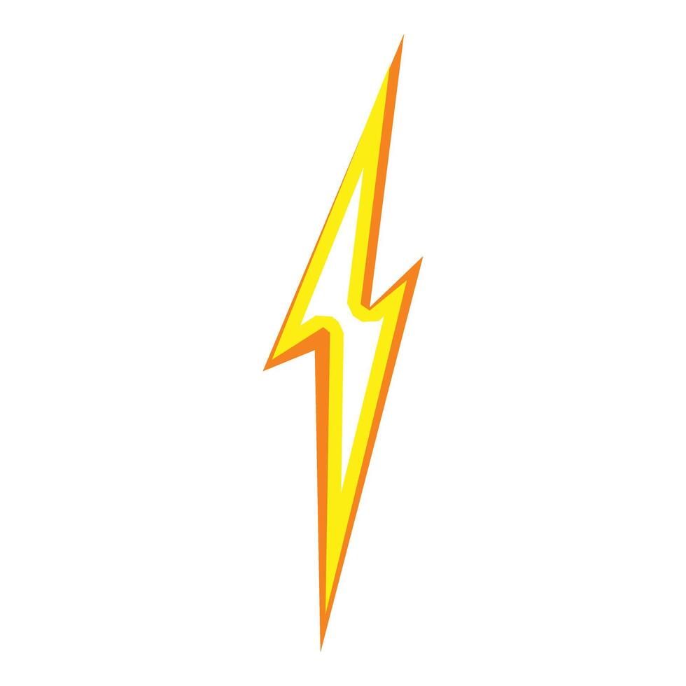 Electric bolt icon cartoon . Power energy vector