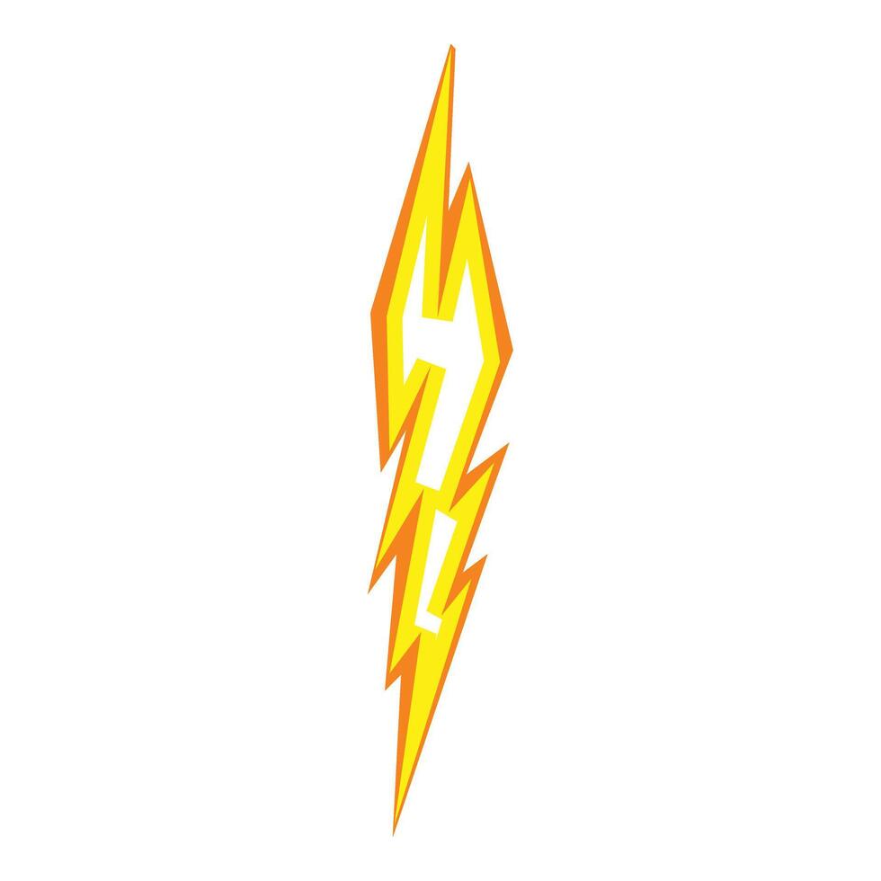 Danger energy bolt icon cartoon . Modern climate problem vector