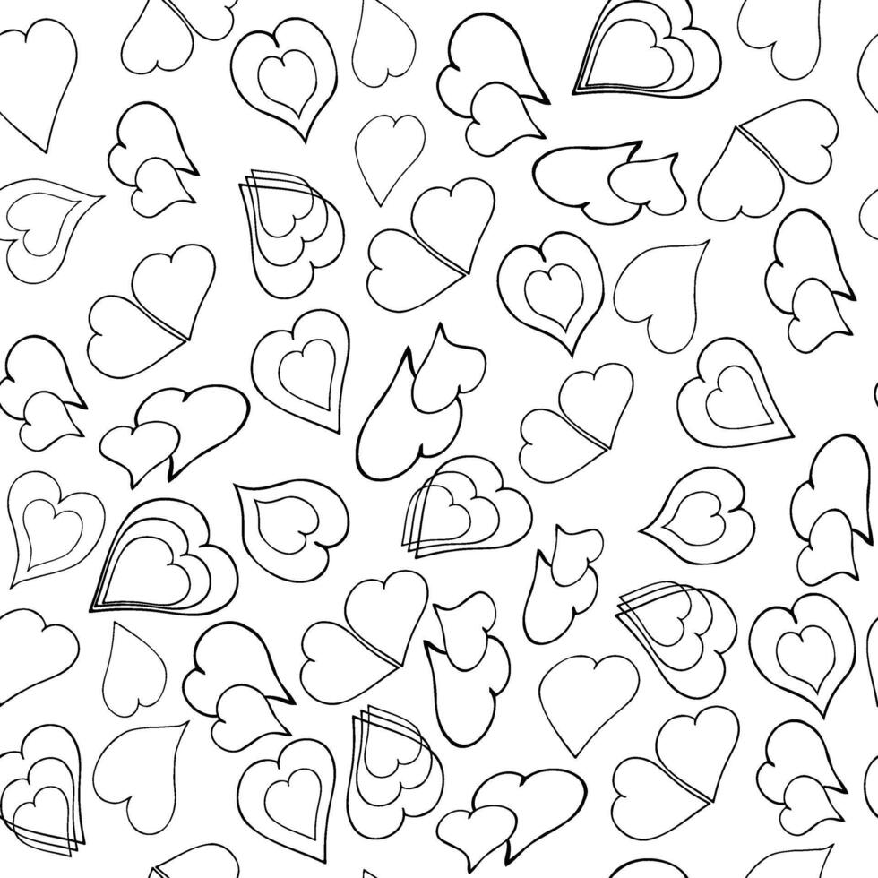 Heart seamless pattern. vector